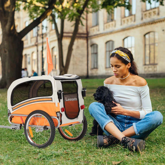 Aobei 2-In-1 Dog Bicycle Trailer, Dog Stroller, and Dog Jogging Stroller